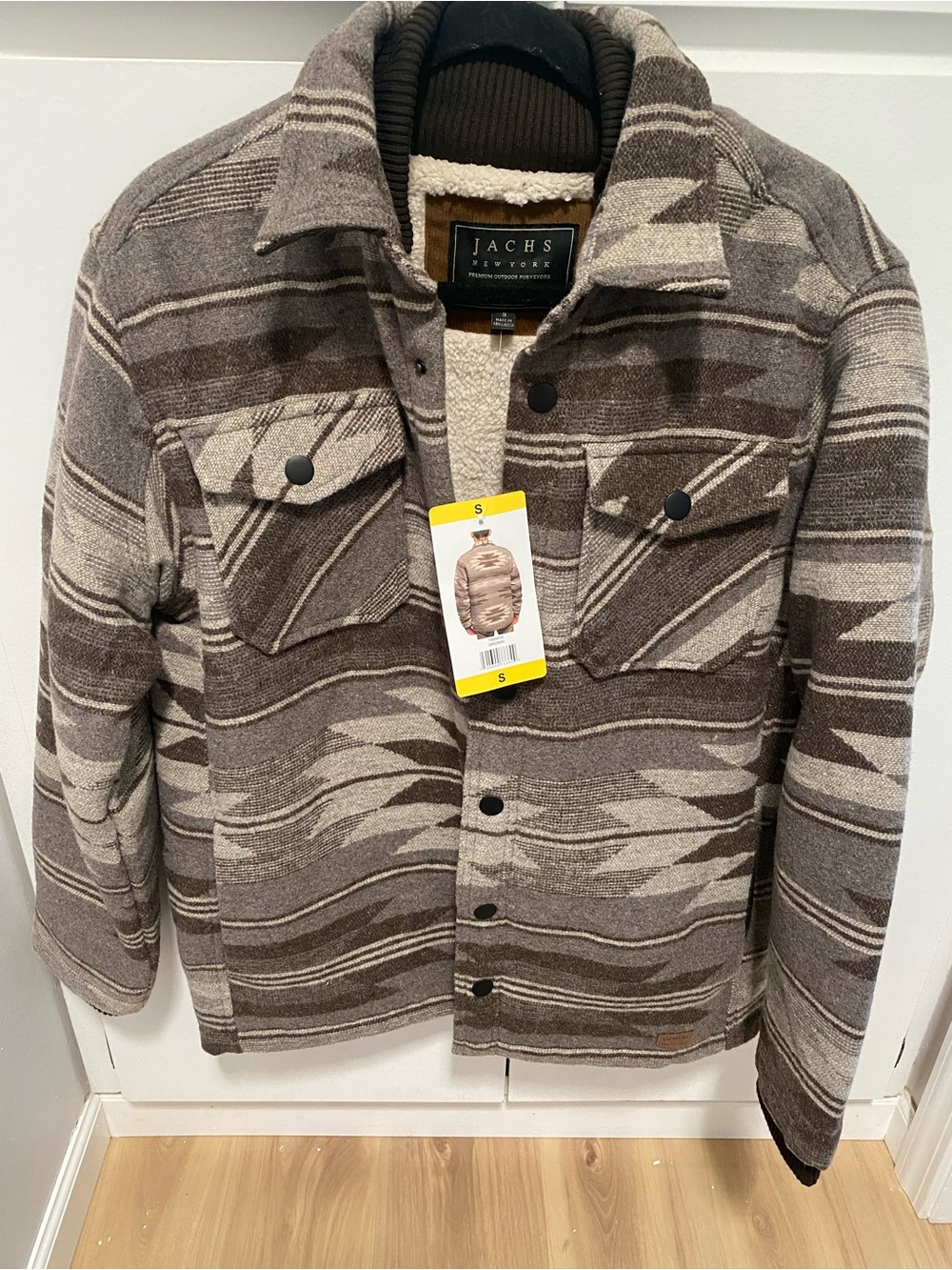 NEW with tags JACHS Sherpa Lined Wool Blend Jacket Aztec print
